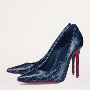 Christian Louboutin Heels,  Size 9 (39), Kate 100, Denim